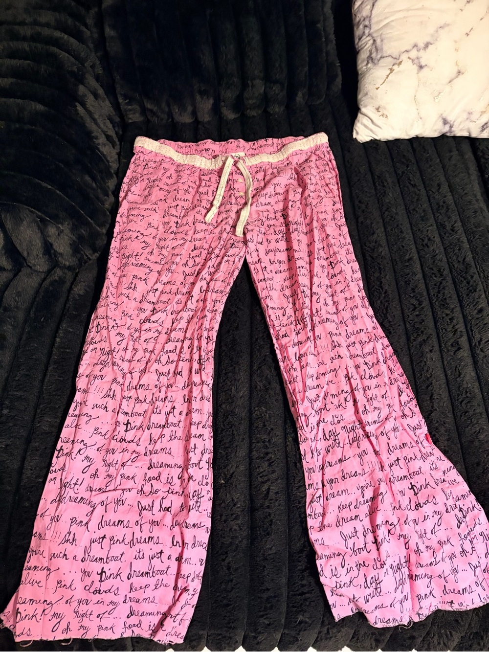 PINK Victoria's Secret Pink Script Drawstring Lounge Pants